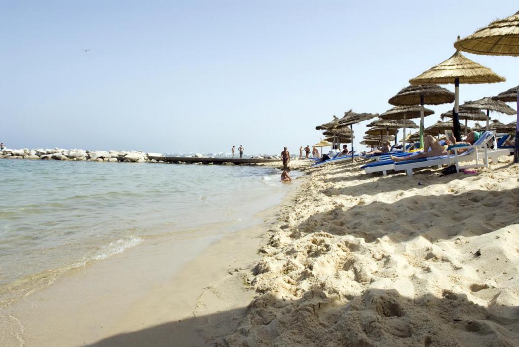 El Kantaoui centrum (Sousse), pláž