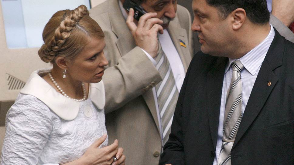 confronto tra Tymoshenko e Poroshenko