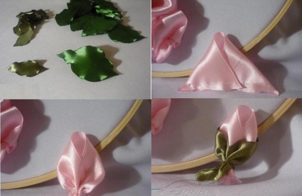 лента бродерия цветя листа