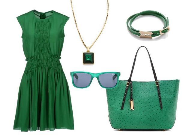 Colore smeraldo nei vestiti