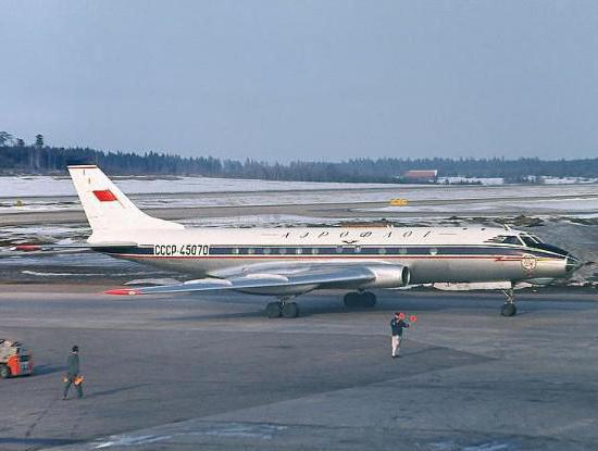 pristanek na Nevi TU-124.  Fotografija