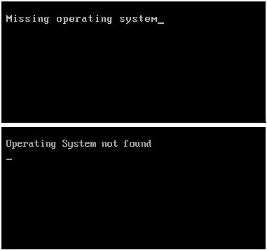 chybějící operační systém co dělat