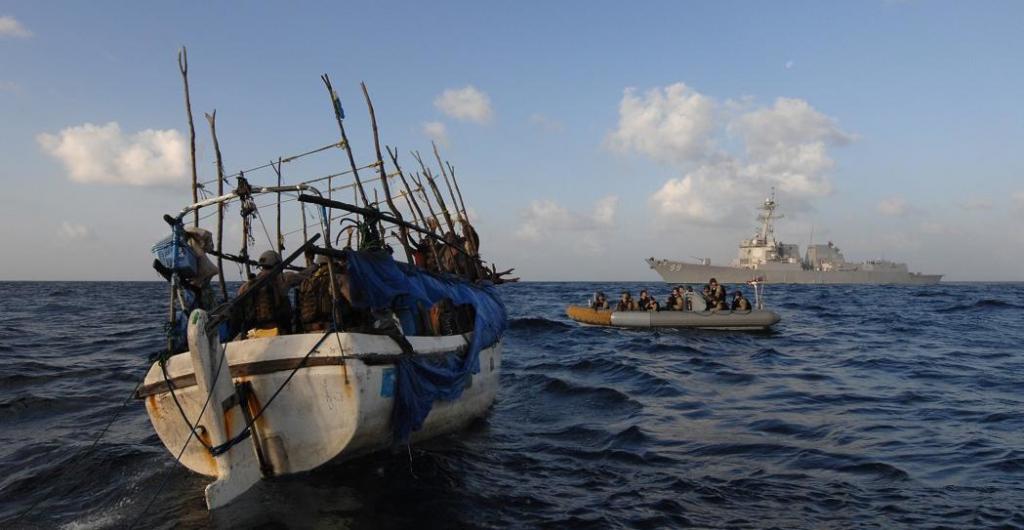 barche al largo della costa della Somalia