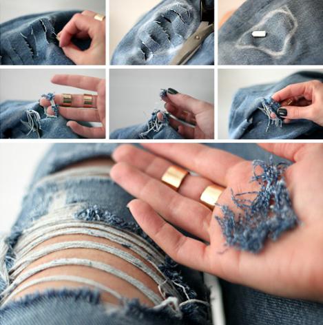 Jak robić dziury i zadrapania na dżinsach