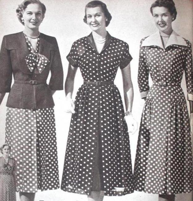 haljina s točkicama u retro stilu