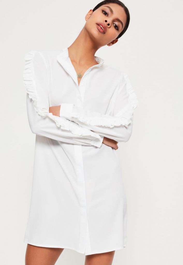 елегантна бела блуза