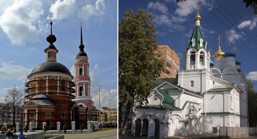 Chrámy žen, které nosí mýry, v Kalugě a N. Novgorod