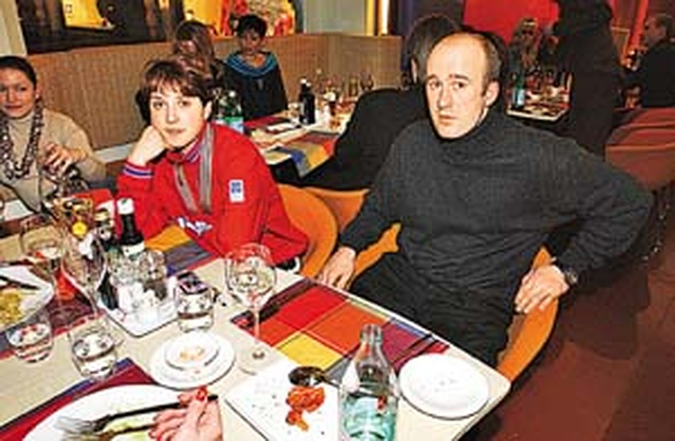 Irina Slutskaya con suo marito