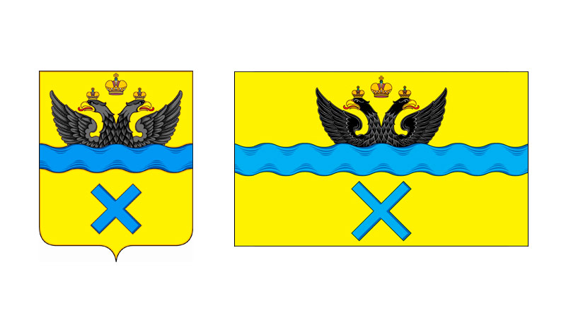 bandiera ed emblema di Orenburg