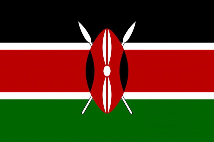 bandiera del paese del kenya