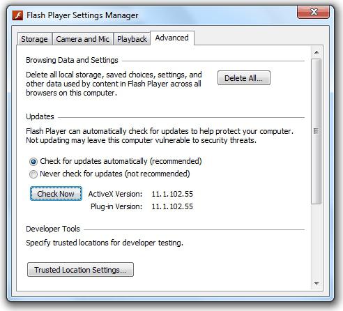 opera aktualizovat adobe flash přehrávač