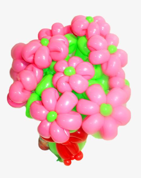 Rože iz balonov z lastnimi rokami