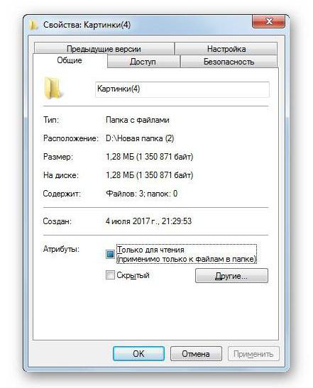 właściwości folderów w systemie Windows 7