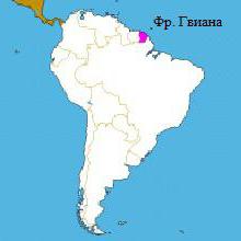 francoska Gvajana na zemljevidu sveta