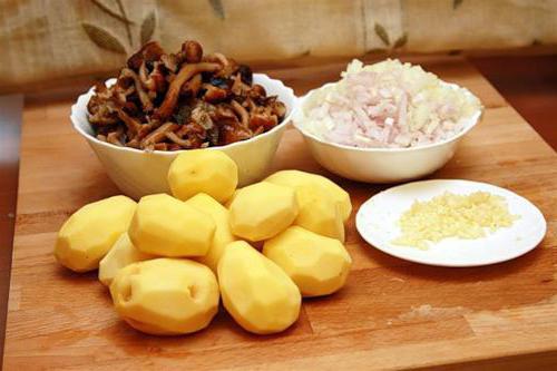 Prženi krumpir s receptom za gljive