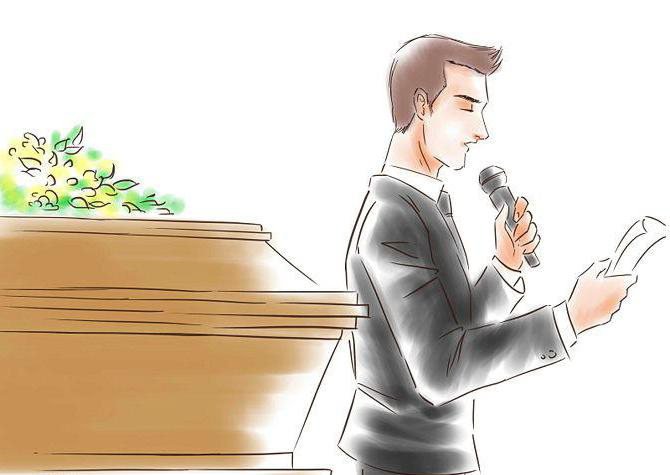 govor na primer pogreba