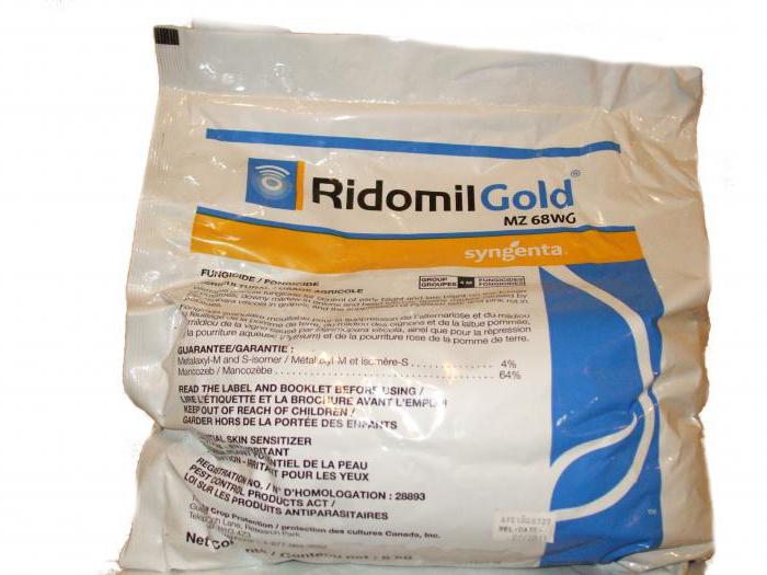 Instrukce týkající se fungicidů Ridomyl