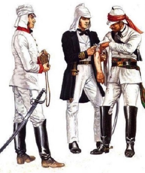 Ufficiali del reggimento di cavalleria di Hudson nel 1859