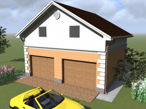 projektirana garaža za 2 automobila