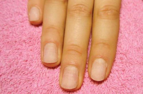 vernice gel per manicure su unghie corte