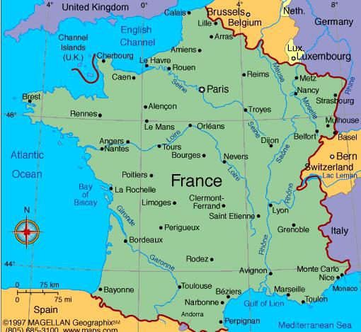 Francie oblast v km km