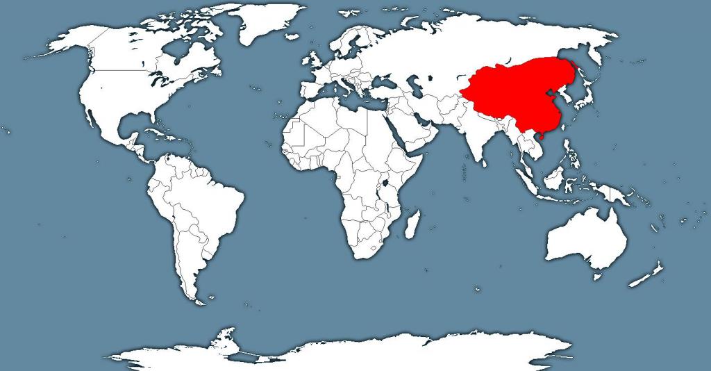Chiny na mapie