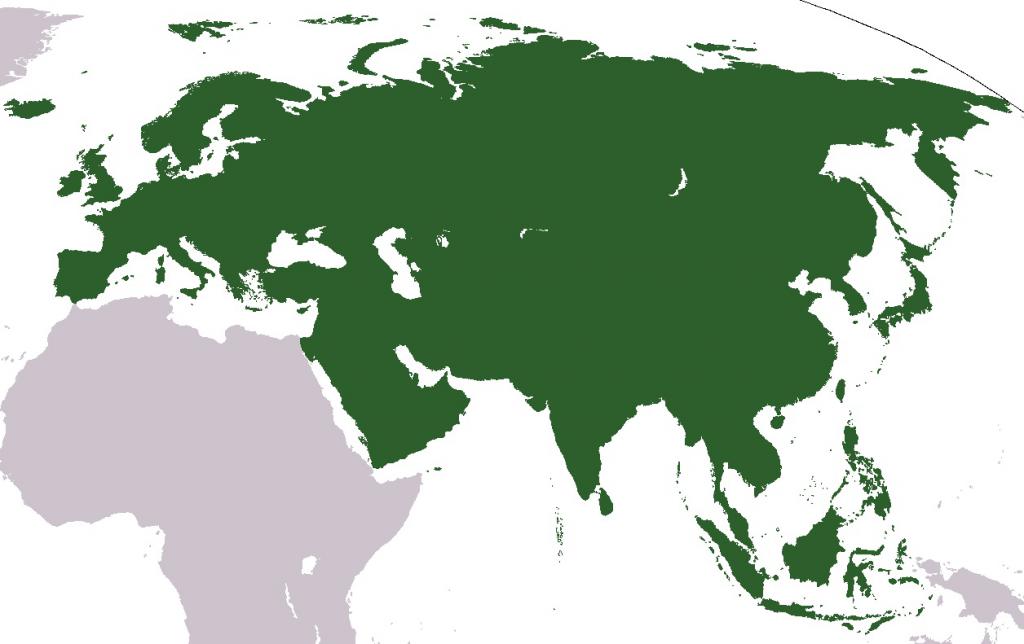 Eurasia na mapie