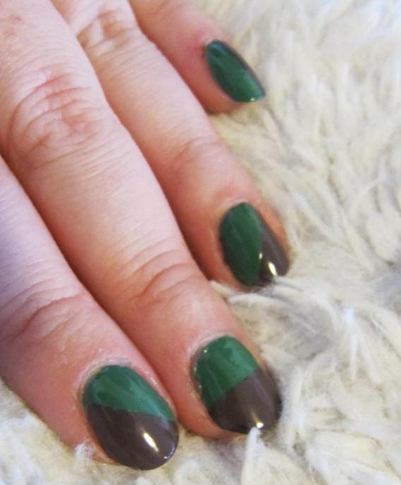 zielony lakier do paznokci manicure