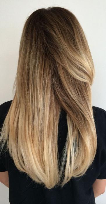 Rjava barva na blond laseh