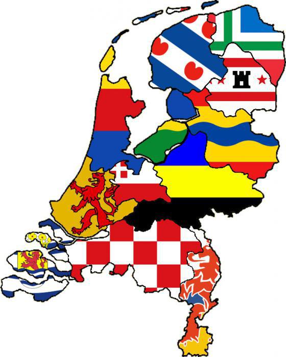 holandskou vlajkou a erbem