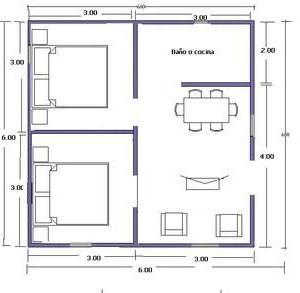 План на къщата от 6 до 6 двуетажни