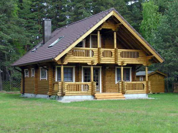 профилирани дървени къщи