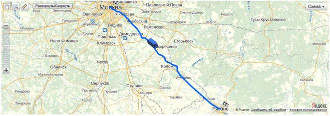Рязан колко километра от Москва с кола