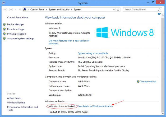 Aktivační klíč systému Windows 8