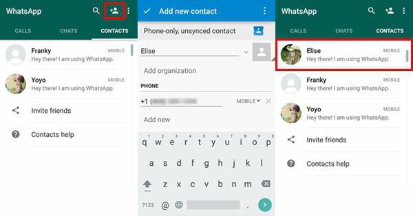 kako dodati kontakt u whatsapp