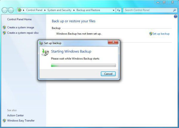 как да архивирате Windows 7