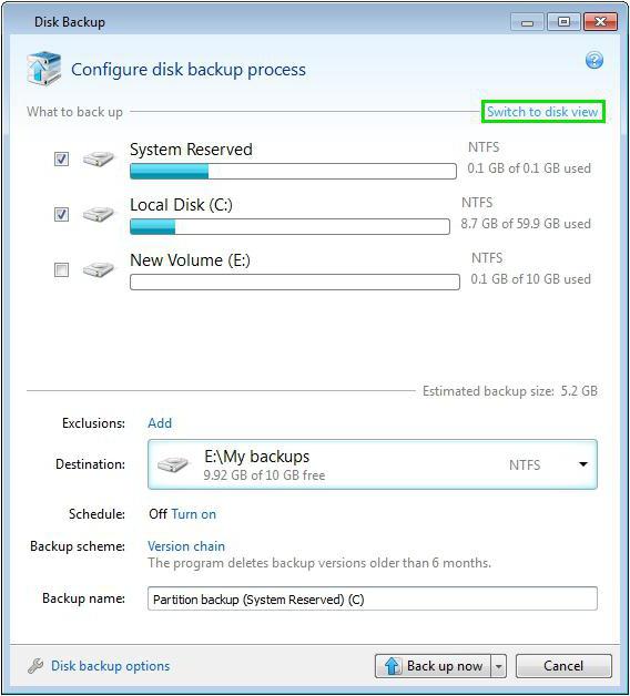 как да архивирате Windows 7