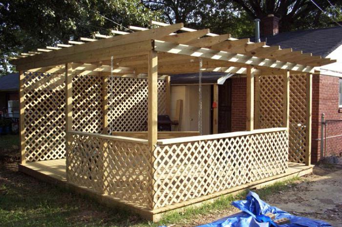 kako zgraditi verando iz lesa.
