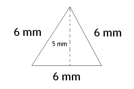 područje jednakostraničnog trokuta