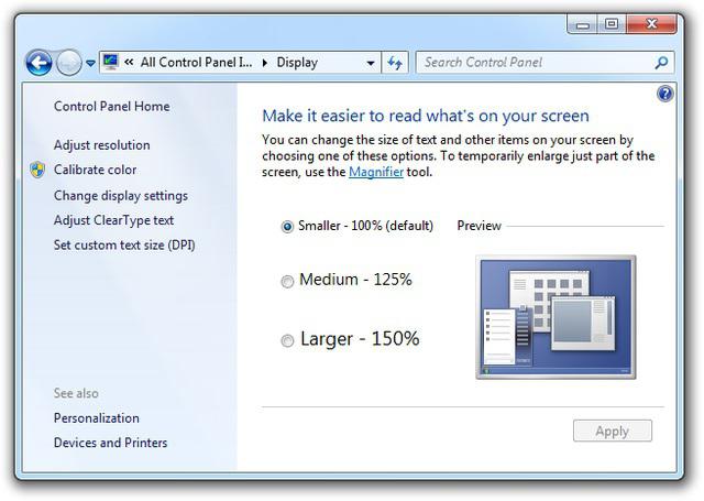 Windows 7 risoluzione dello schermo