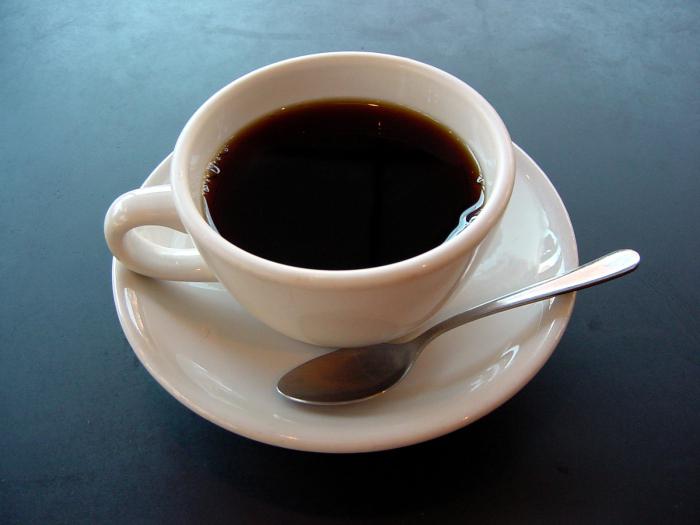 černá káva