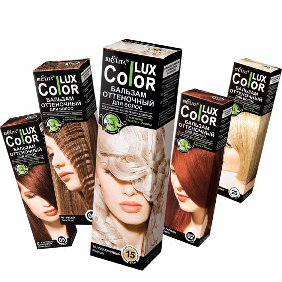 barvni balzam za paleto beline za lase