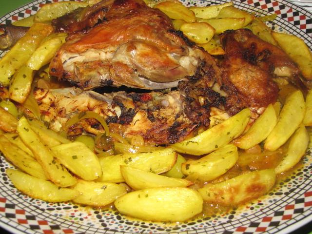 pollo al forno con patate