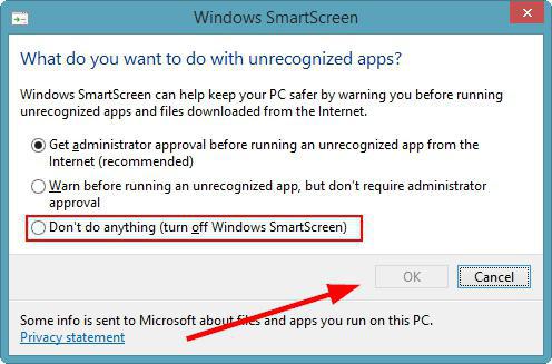 Windows smartscreen filtrare come disabilitare