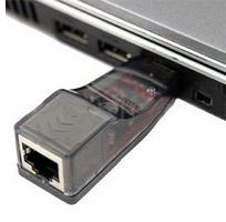 Scheda di rete USB per un laptop.