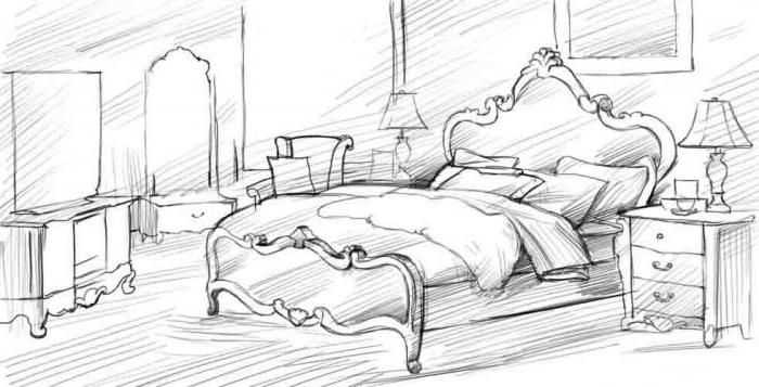 како нацртати кревет с оловком
