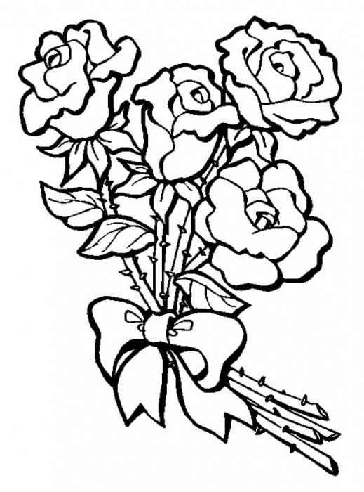 нацртати букет цвећа