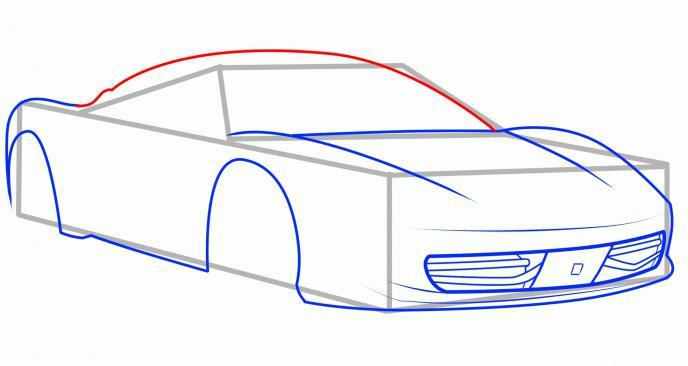 come disegnare un'auto in più fasi
