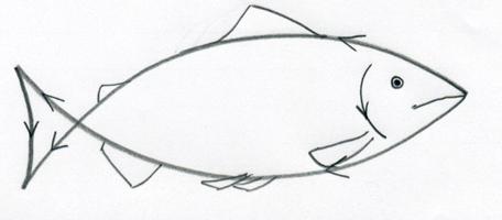 како нацртати оловку за рибу