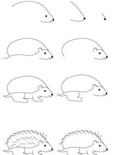 Kako nacrtati ježa korak po korak
